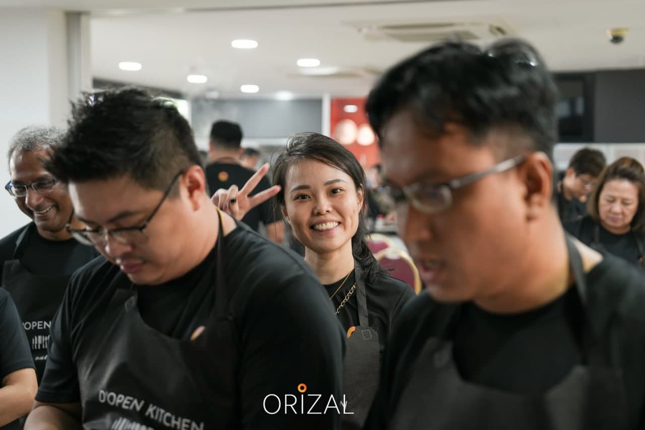 Orizal team members at a shared cooking experience