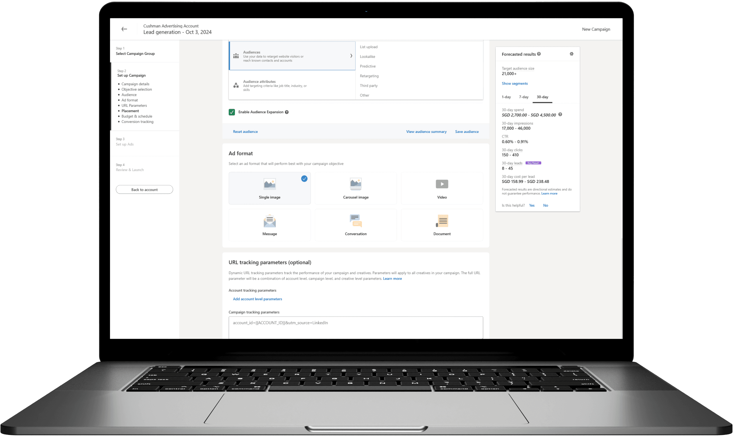 Paid social advertising dashboard