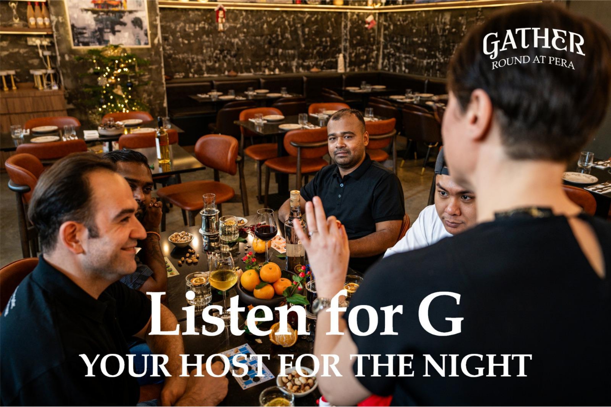 Listen for G, your host for the night