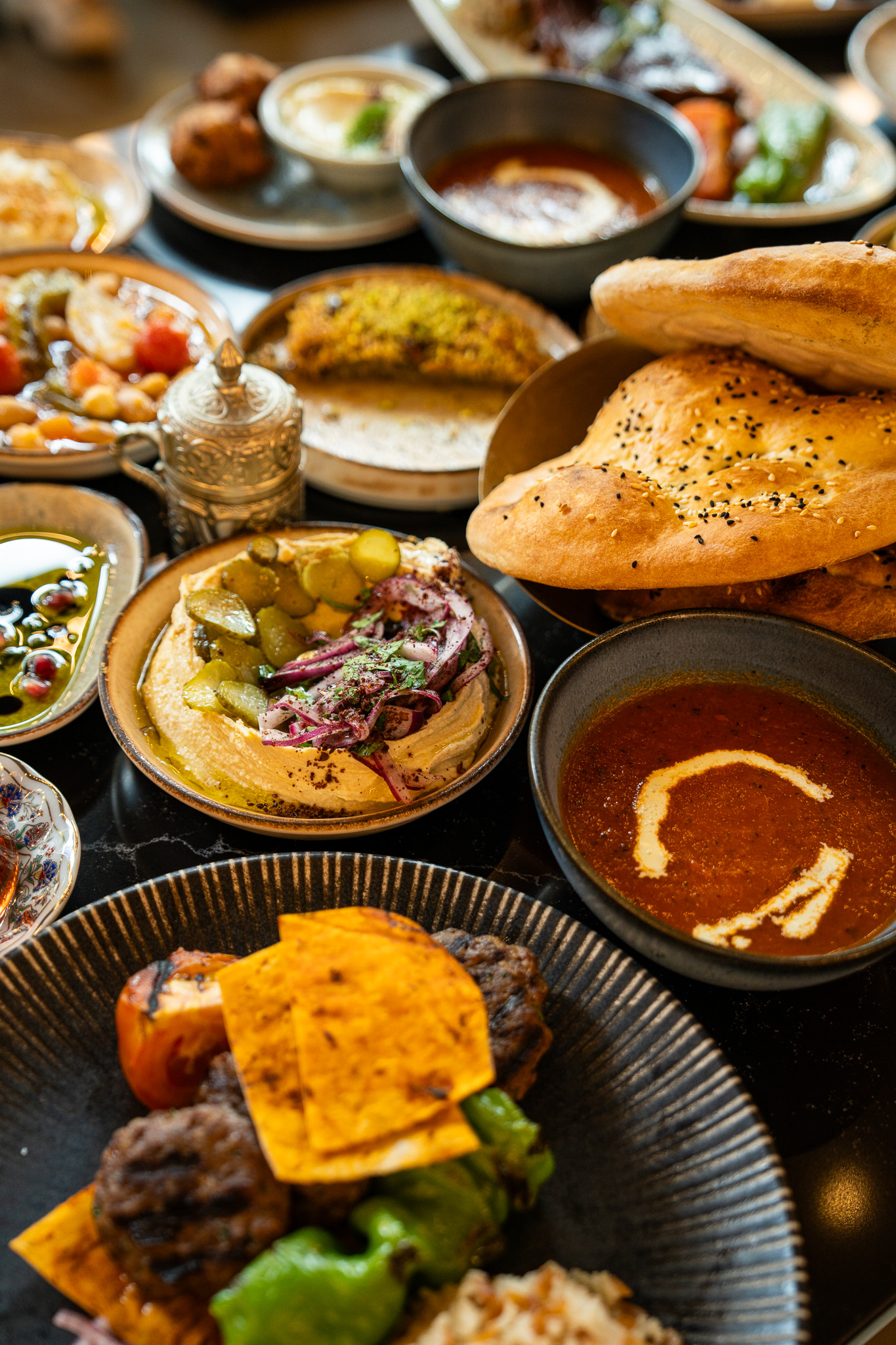 Traditional Turkish Iftar spread at Pera