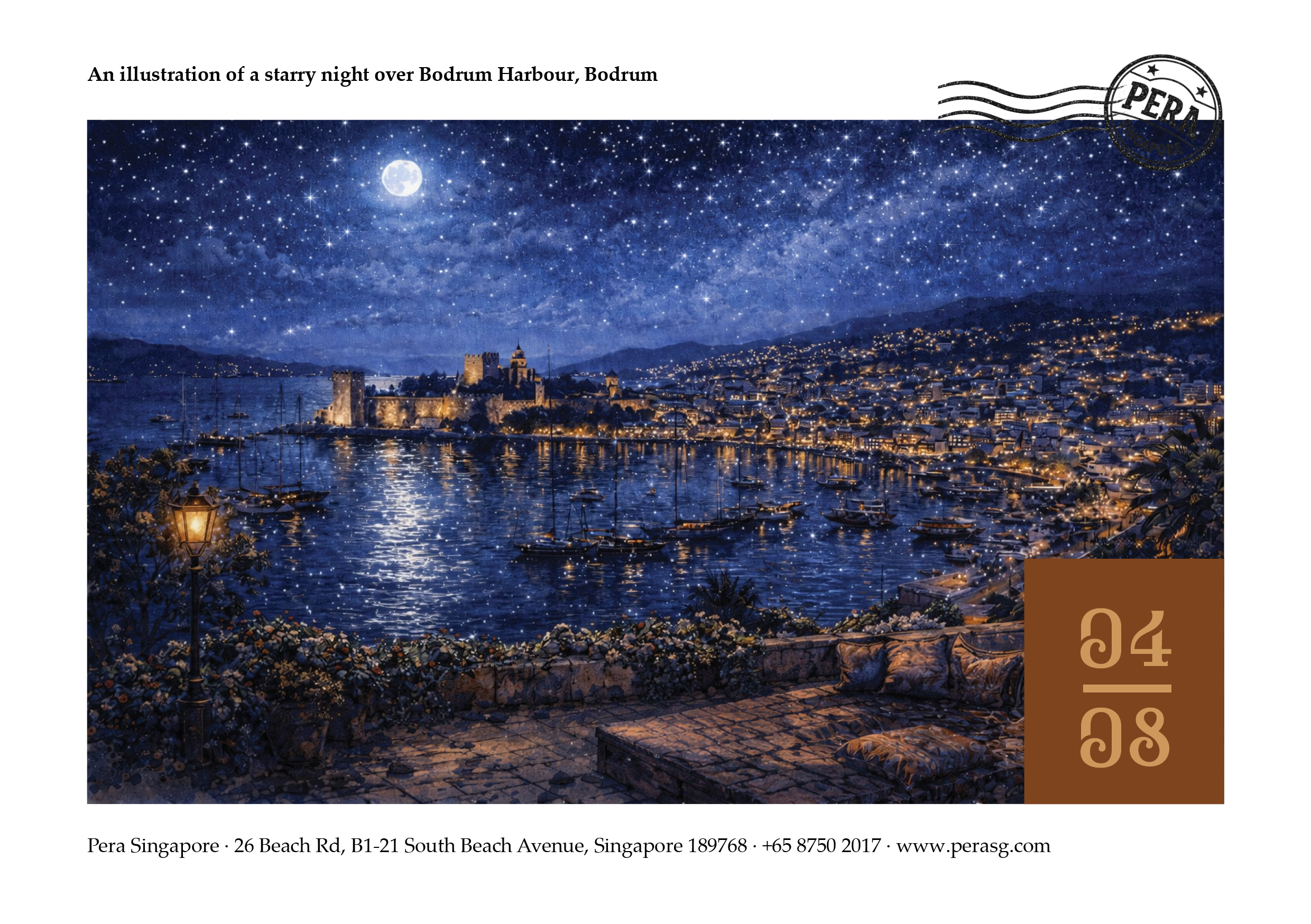 Postcard 04: Starry night over Bodrum Harbour